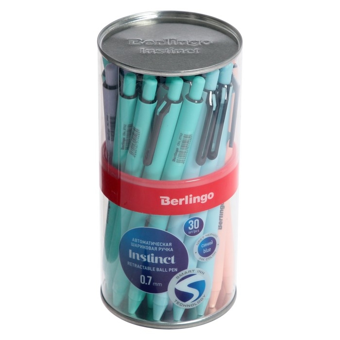 Ручка шариковая автомат Berlingo Ручка шариковая автомат Berlingo "Instinct", синяя, 0,7мм, корпус микс