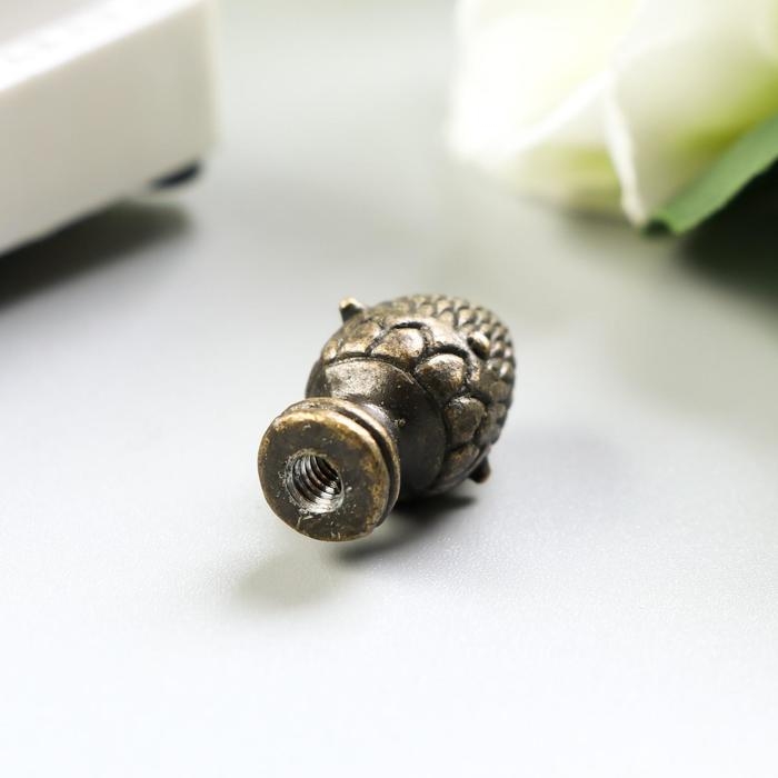 Ручка для шкатулки металл Ручка для шкатулки металл "Шишечка" бронза набор 3 шт 883 1,2х2,4 см