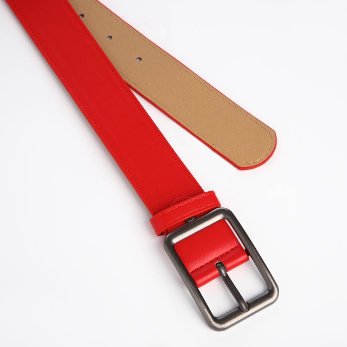 Ремень женский, ширина 3,5 см, цвет красный