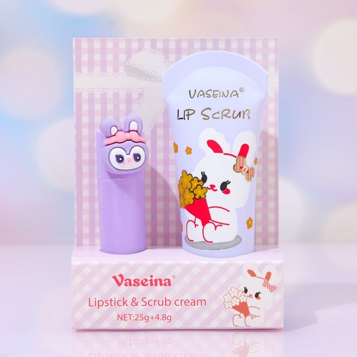 Набор виноградный: скраб для губ и вазелин для губ Набор виноградный: скраб для губ и вазелин для губ