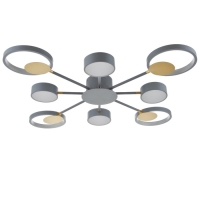 Люстра с ПДУ 2301/8GR LED 160Вт 3000-6000К серый 93х93х8 см BayerLux