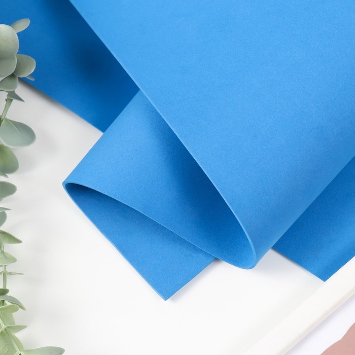 Фоамиран иранский 2 мм  (синий/167) 60х70 см Фоамиран иранский 2 мм  (синий/167) 60х70 см