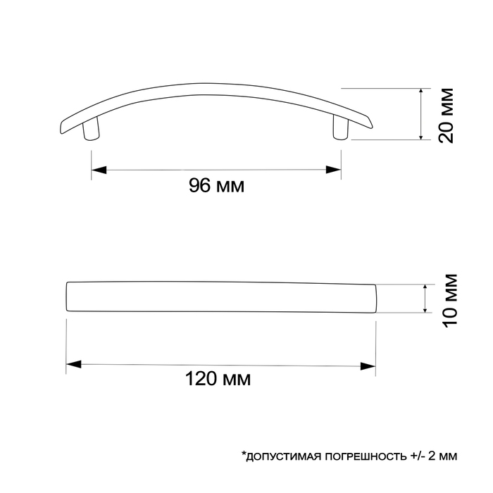 Ручка-скоба ТУНДРА (мод.1012-96), м/о 96 мм, цвет матовый хром Ручка-скоба ТУНДРА (мод.1012-96), м/о 96 мм, цвет матовый хром