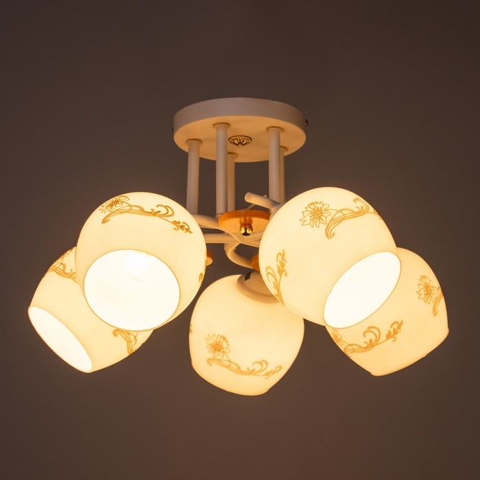 Люстра Люстра "Габриэль" 5х60Вт Е27 Белый 46х46х28см