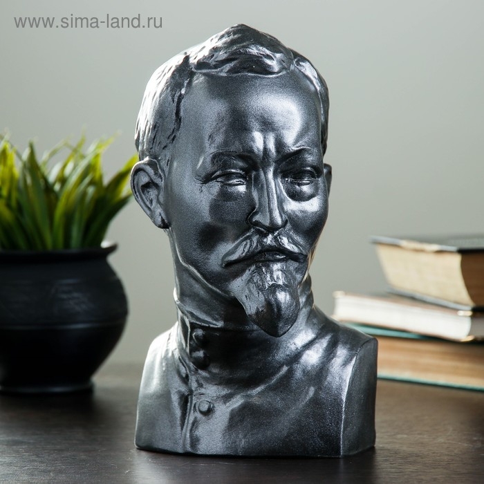 Бюст Дзержинский большой металлик 12х24х12см Бюст Дзержинский большой металлик 12х24х12см