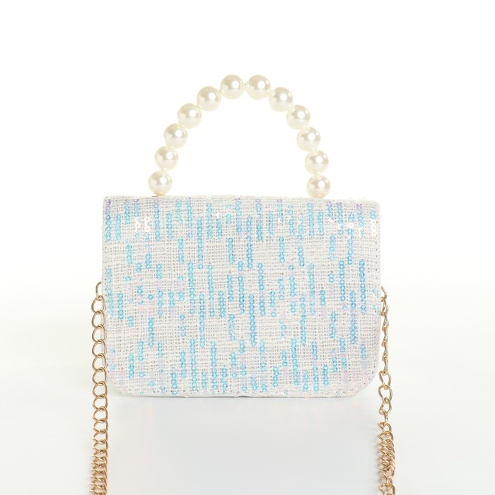 Сумка детская для девочки на клапане «Выбражулька», цвет белый