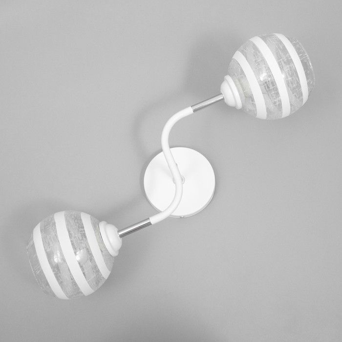 Люстра Люстра "Офелия" 2хЕ27 40Вт бело-хромовый 48х26х27 см BayerLux