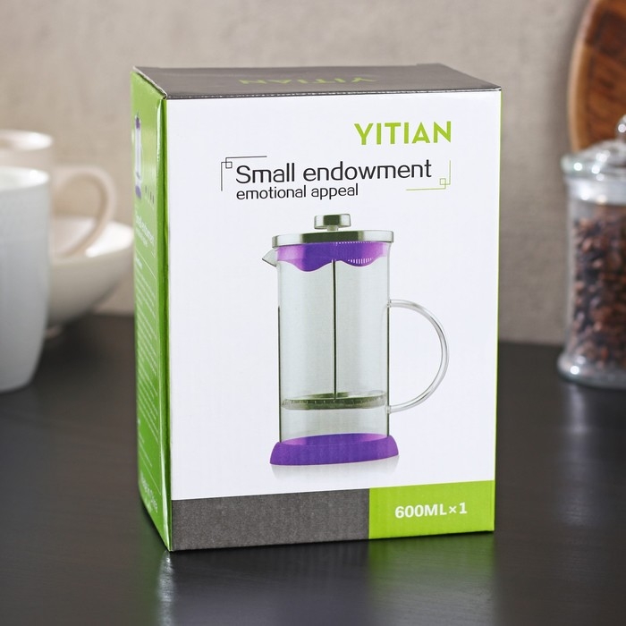 Чайник заварочный френч - пресс «Гуру», 400 мл Чайник заварочный френч - пресс «Гуру», 400 мл