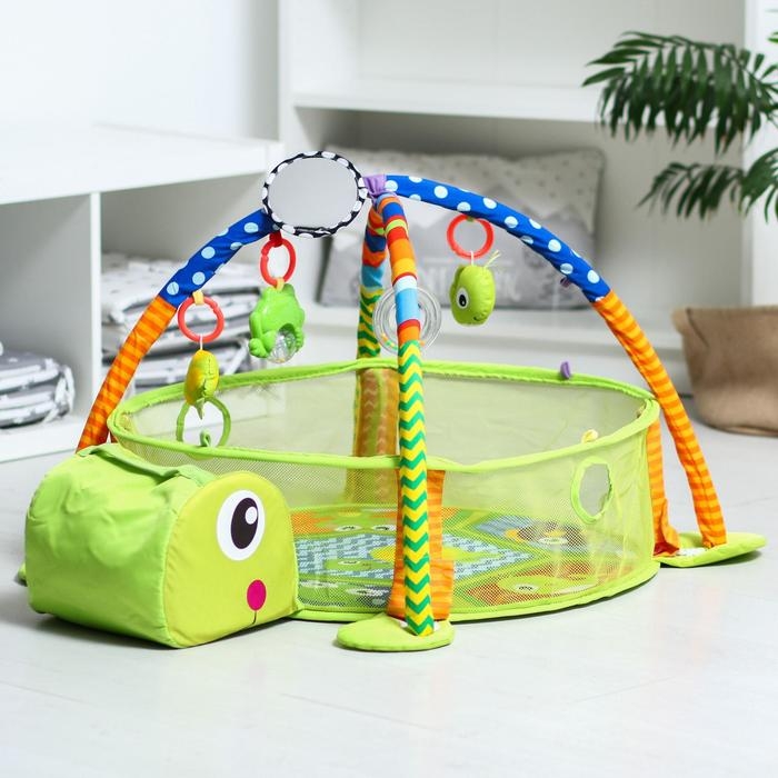 Развивающий коврик 3 в 1 «Черепаха», 30 цветных шариков, 4 игрушки Развивающий коврик 3 в 1 «Черепаха», 30 цветных шариков, 4 игрушки