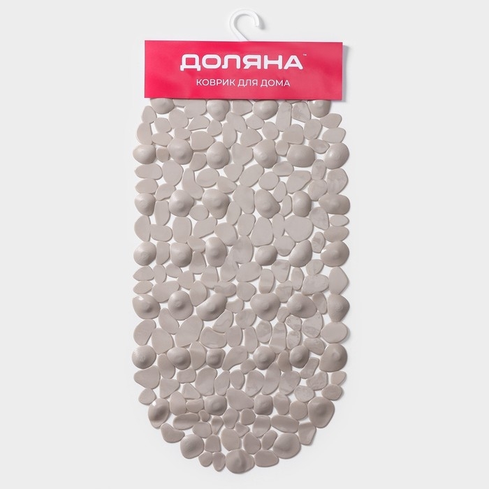 Коврик противоскользящий в ванну на присосках Доляна «Крупная галька», 33×63 см, цвет МИКС Коврик противоскользящий в ванну на присосках Доляна «Крупная галька», 33×63 см, цвет МИКС