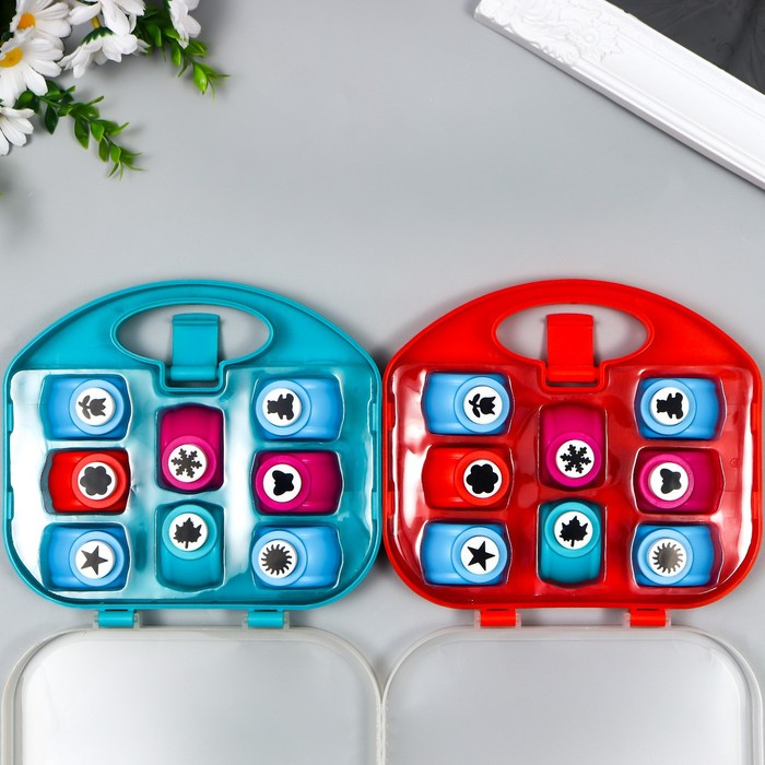 Набор фигурных дыроколов в сундуке, 8 шт МИКС Набор фигурных дыроколов в сундуке, 8 шт МИКС