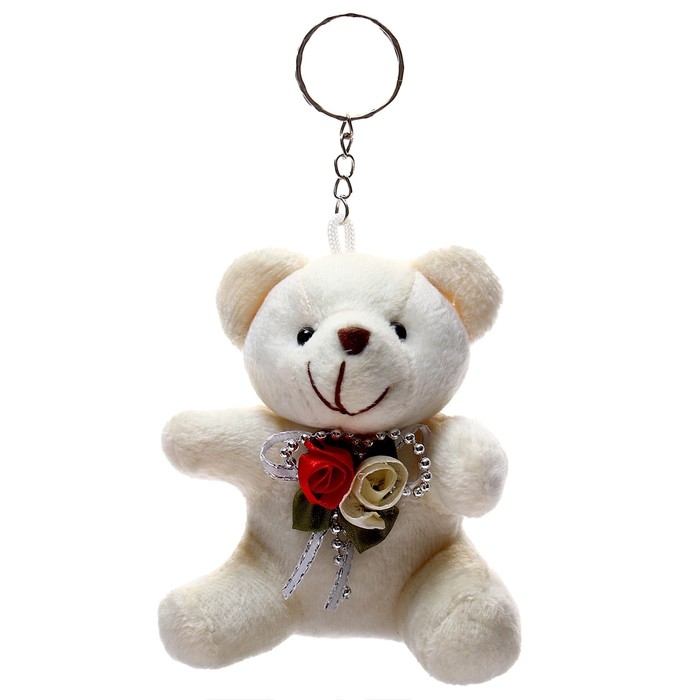 Брелок &laquo;Мишка с цветами&raquo;, цвета МИКС
