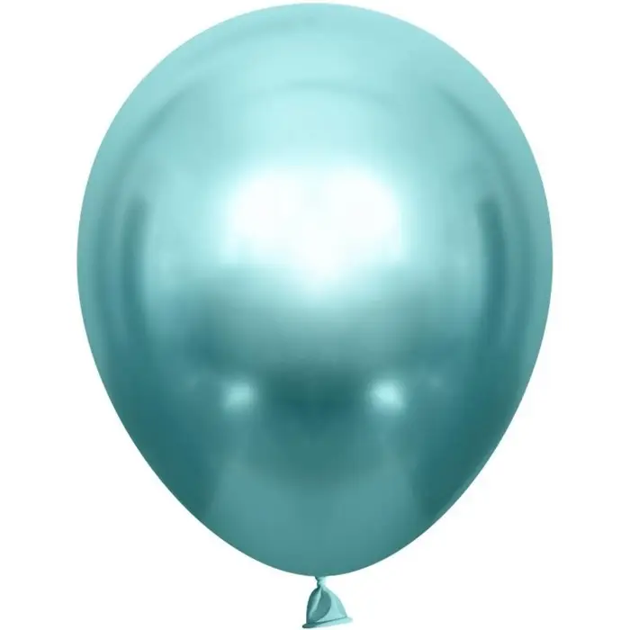 Шар латексный 12", хром, набор 10 шт., цвет зелёный