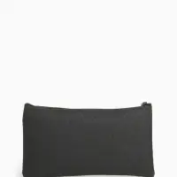 Косметичка-пенал на молнии, плоская, маленькая, однотонная, хаки