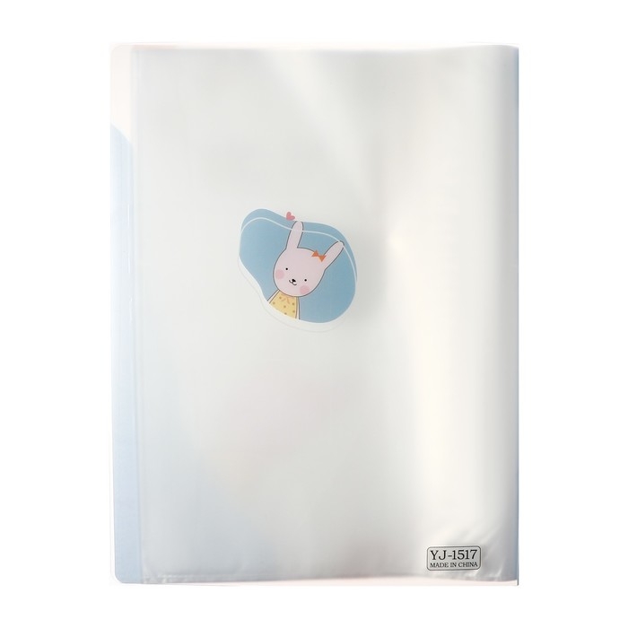 Папка формат А4, с 40 прозрачными файлами Папка формат А4, с 40 прозрачными файлами "Зверята", МИКС