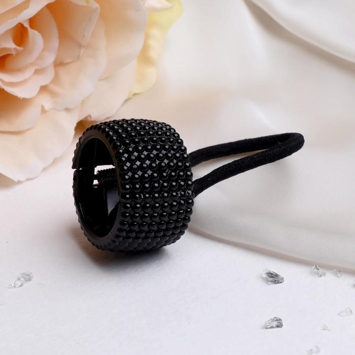 Резинка для волос "Модная штучка" точки, чёрный