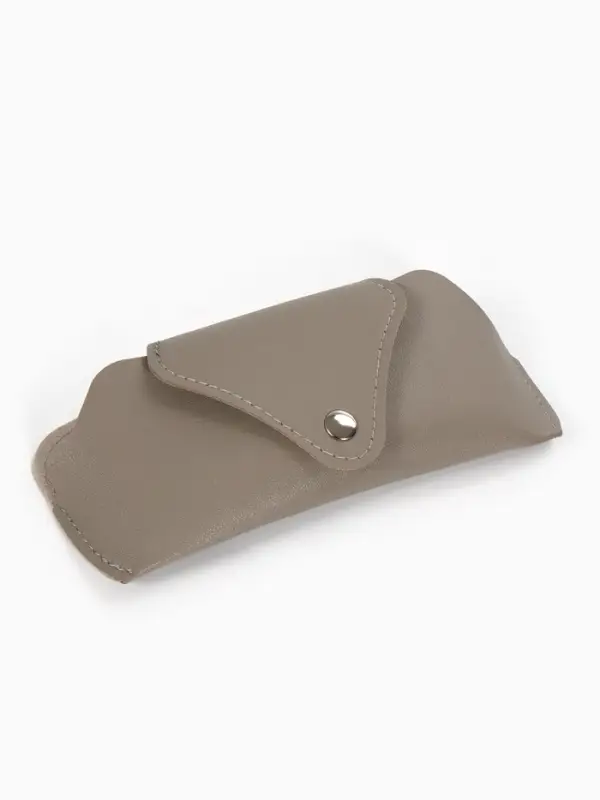 Футляр для очков, на кнопке, 16&times;3&times;6.3 см, серый