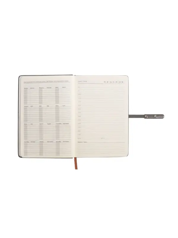 Ежедневник недатированный формат А5, с хлястиком, 112л, линия, пвх, Узор Серый Ежедневник недатированный формат А5, с хлястиком, 112л, линия, пвх, Узор Серый