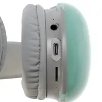 Наушники беспроводные, полноразмерные, Mybit W-33, RGB подсветка, Bluetooth 5.3, 800 мАч, Type-C, RGB подсветка, зелёные