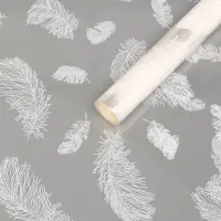 Пленка для цветов "Перышки", белая, 0,6 х 9.3&plusmn;5% м, 40 мкм, 200 гр