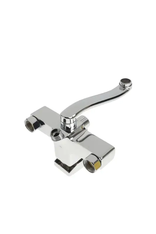 Смеситель для ванны ZEIN Z2245, короткий излив, картридж 35 мм, с душевым набором, хром