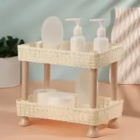 Органайзер для хранения косметики, двухуровневый, 24&times;15&times;20 см, МИКС