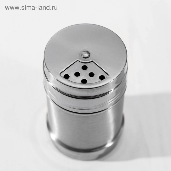 Солонка из нержавеющей стали «Металлик», 280 мл, 6,3×10,5 см, цвет серебряный Солонка из нержавеющей стали «Металлик», 280 мл, 6,3×10,5 см, цвет серебряный