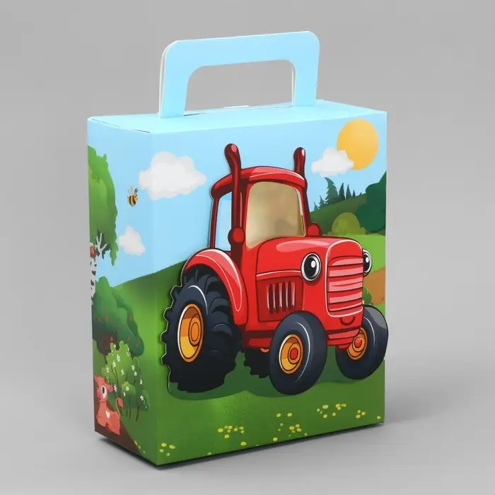 Коробка подарочная складная, упаковка, «Красный трактор», 18 x 15 x 7.5 см Коробка подарочная складная, упаковка, «Красный трактор», 18 x 15 x 7.5 см