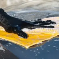 09 Салфетка микрофибра с абразивной сеткой для удаления грязи AVS MF-6109 (35х40см)(1шт)