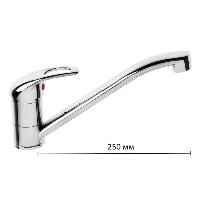 Смеситель для кухни ZEIN Z50151, однорычажный, картридж 35 мм, излив 25 см, без подводки, хром