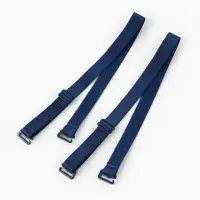 Лямки для бюстгальтера, текстильные, 1.5 см, 37 см, пара, тёмно-синие