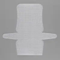Канва-основа для вышивания сумки, пластиковая, 33.5&times;35.5 см, 2&times;2 мм, цвет белый