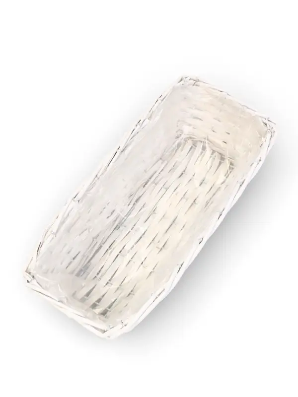 Корзина плетеная (ива)  37 х 15 х 10/30  см белый