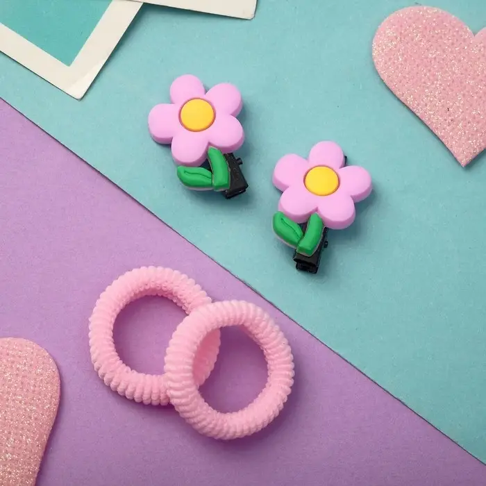 Набор для волос Набор для волос "Ариадна" (2 резинки, 2 зажима) весенний цветочек