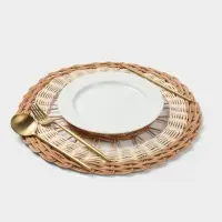 Подставка под горячее, 39&times;39&times;1 см, ротанг