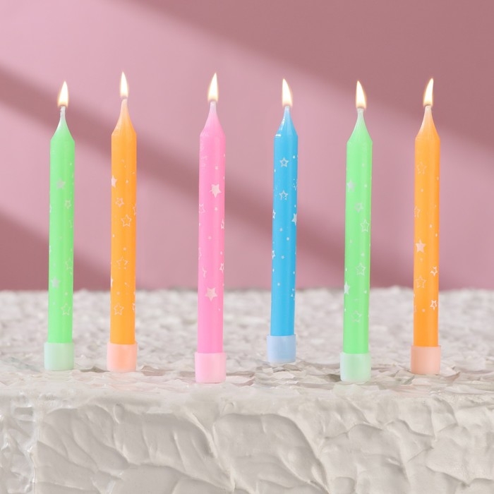 Свечи в торт Свечи в торт "Звезды", 7х0.6 см, 6 шт
