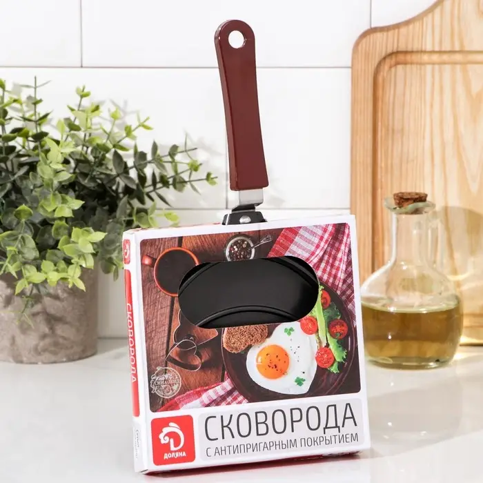 Сковорода Доляна «Лягушка», d=14 см, пластиковая ручка, антипригарное покрытие, цвет чёрный Сковорода Доляна «Лягушка», d=14 см, пластиковая ручка, антипригарное покрытие, цвет чёрный