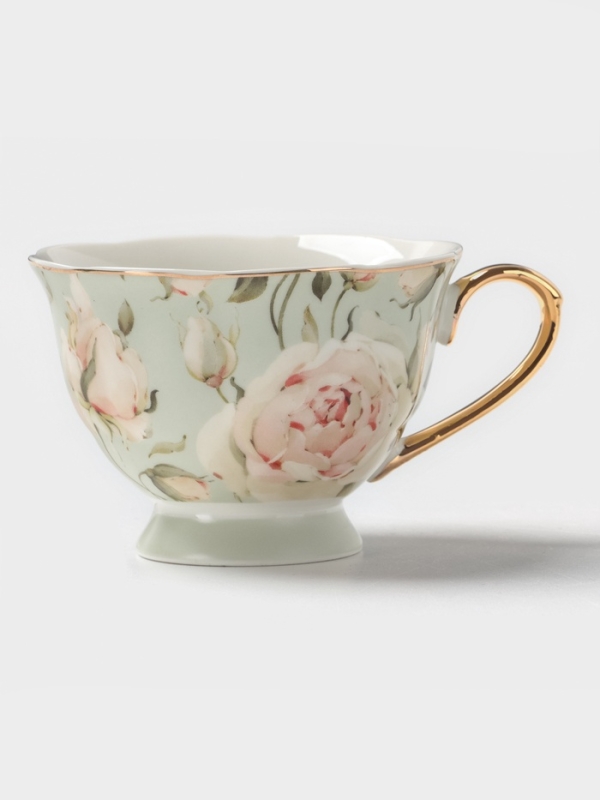 Чайная пара 220 мл WY   Чайная пара 220 мл WY  "Pink O'hara", зелёный