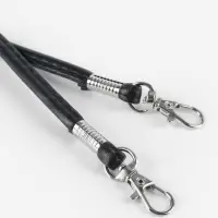 Ручка-шнурок для сумки, с карабинами, 120&times;0.6 см, чёрная