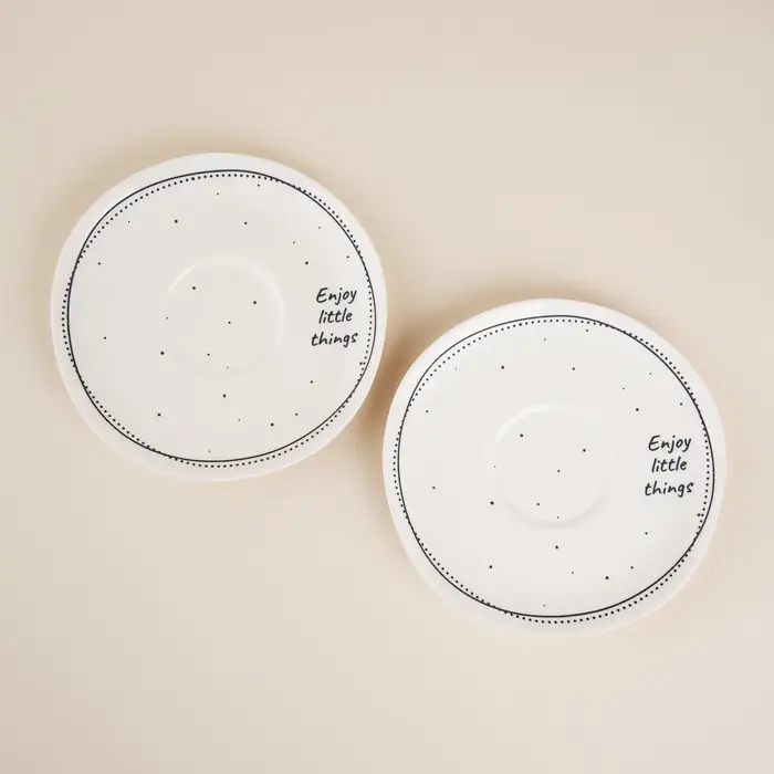 Чайный сервиз SL Home &laquo;Милый дом&raquo;, 4 предмета: 2 чашки 275 мл, 2 блюдца d=15.5 см, фарфор, белый