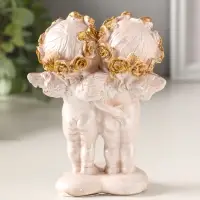 Фигура полистоун "Ангелочки пара" 13х10х5 см