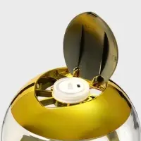 Башня пивная &laquo;Шар&raquo;, колба 3 л, ёмкость для льда, подсветка, пластик, золотистая