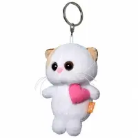 Детский брелок &laquo;Кошечка Ли Ли с розовым сердцем&raquo;, мягкий, 12 см