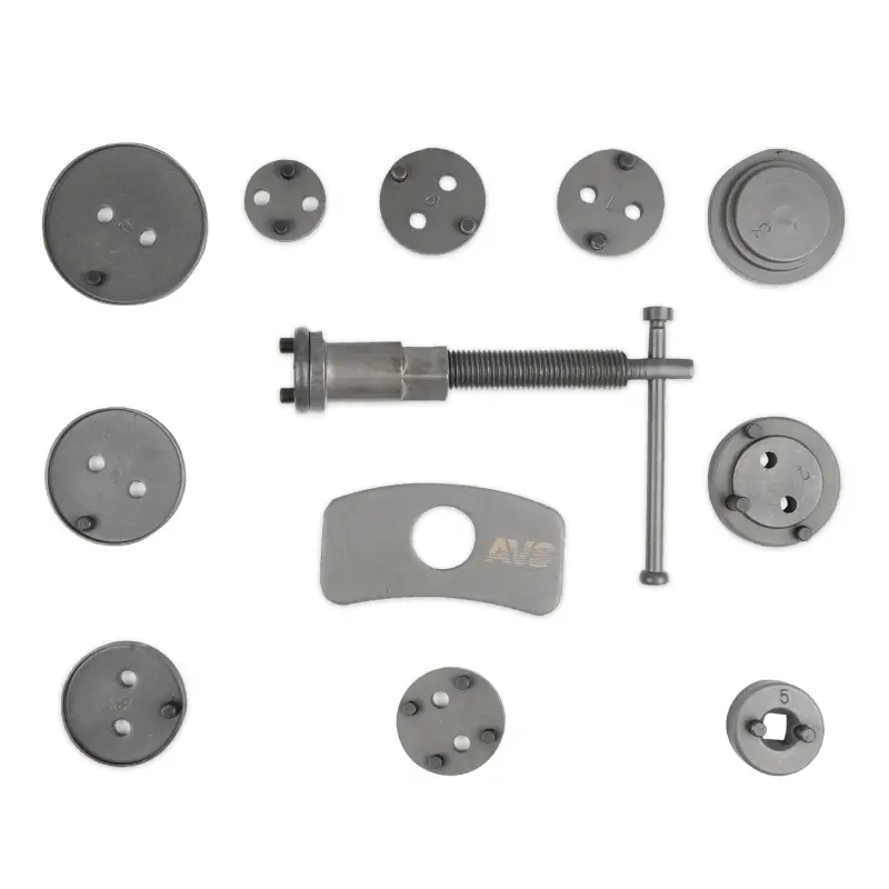 Набор для сведения поршней тормозных цилиндров (12 предметов) в кейсе AVS DBC-04