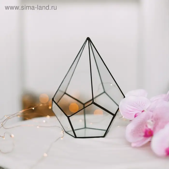 Флорариум "Пирамидка" малая (швы черные)