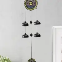 Музыка ветра металл "Ом (мантра)" 4 колокольчика 62х10х5 см Музыка ветра металл "Ом (мантра)" 4 колокольчика 62х10х5 см