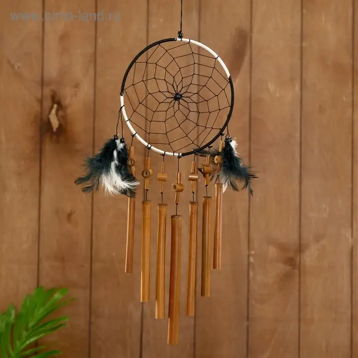 Музыка ветра Музыка ветра "Ловец снов" бамбук 16х1х55 см МИКС