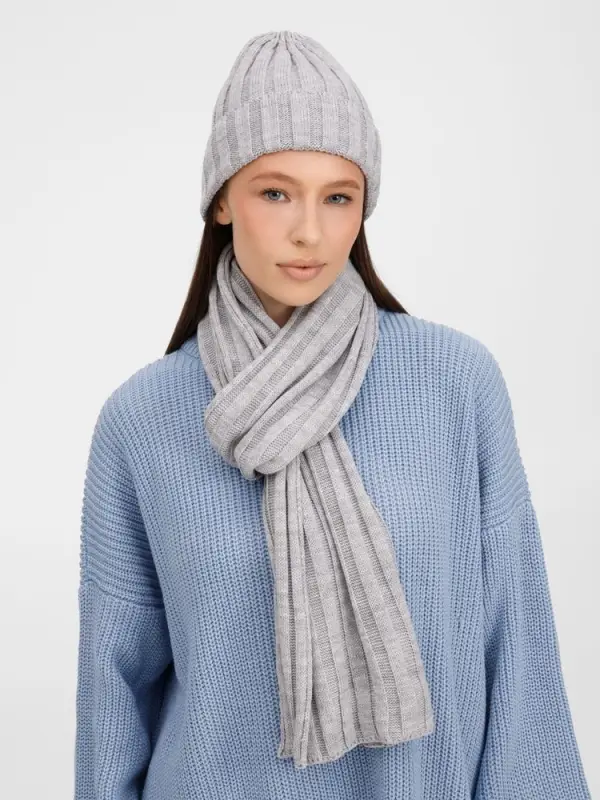 Шарф Metelitsa, серебристо-серый меланж Шарф Metelitsa, серебристо-серый меланж