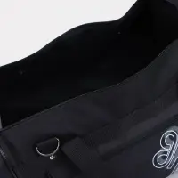 Сумка дорожная, 3 отдела на молниях, наружный карман, длинный ремень, чёрная