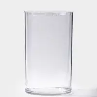 Ваза пластик настольная с крышкой "Альваро" 25х15 см, прозрачный